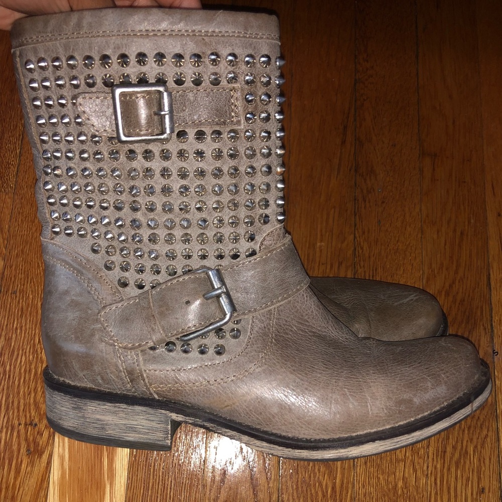 Steve Madden distressed leather booties